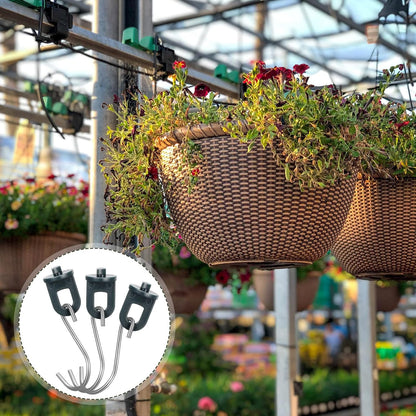 Ripeng 100 Pieces Greenhouse Hooks Hanger Twist Clips Greenhouse Fixing Clips with Stainless Steel