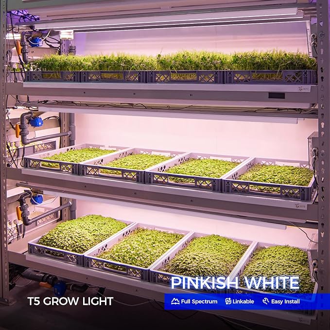 Barrina T5 Grow Lights, Full Spectrum, 4ft 160W (8 x 20W, 1000W Equivalent), LED Grow Light Bulbs