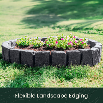 Beuta Landscape Edging | Garden Edging Border | Faux Stone Block XL for Lawn Edging, Flower Beds &