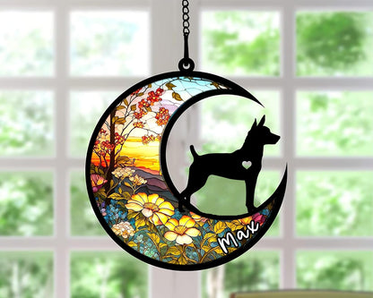 Personalized Dog Memorial, Custom Name Rat Terrier Dog Christmas Ornament with Name, Custom Breeds