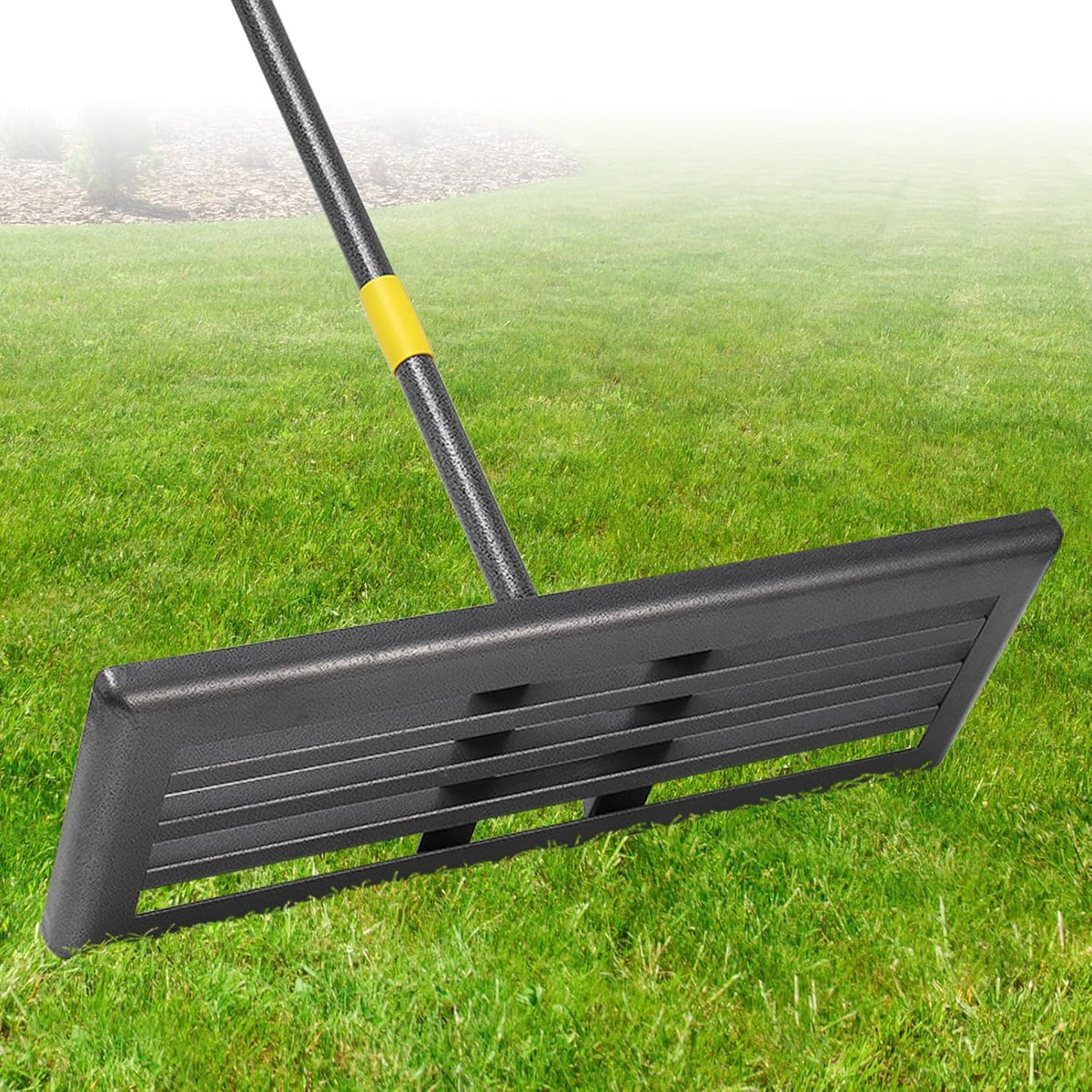Professional Lawn Leveling Rake 30x10in - Heavy Duty Leveling Tool with 72in Adjustable Stainless