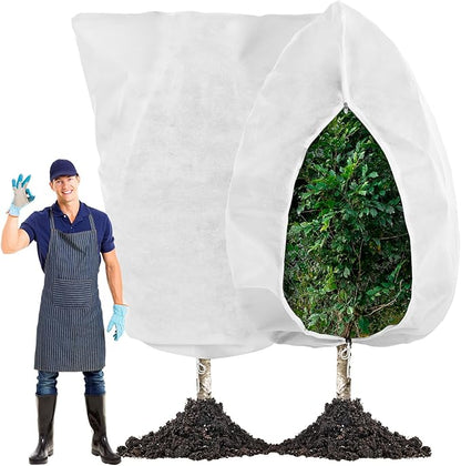 Plant Covers Freeze Protection 10 x 10 ft Extra Large Frost Cloth Plant Covers with Zipper