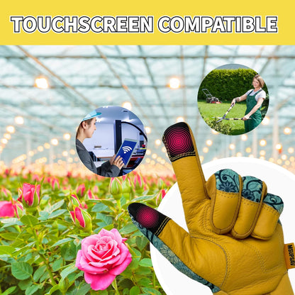 Thorn Proof&Puncture Resistant Gardening Gloves with Grip,Garden Gloves for Women, Leather Work