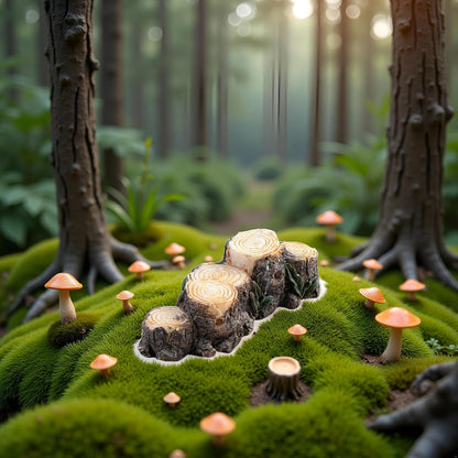 Miniature Resin Stump Micro Landscape Fairy Garden Ornament Mini Doll House Outdoor Landscape Decor