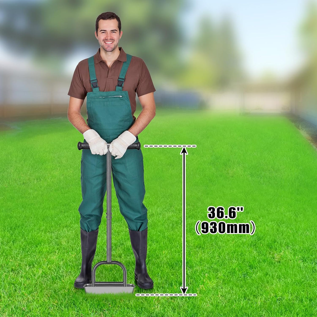 Lawn Coring Aerator Tool, Stainless Steel 4-Core Manual Plug Aerator for Yard & Lawn Aeration