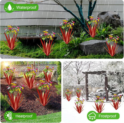 TOMBABY Garden Outdoor Butterfly Enlarge Thickened Wind Resistant Metal Agave Garden Art Metal