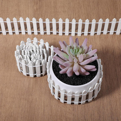2pcs Mini Picket Fence, 34in Long Wooden Decorative Picket, Micro Landscape Little Ornaments for