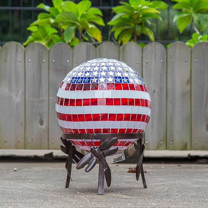 Topadorn Gazing Ball Stand Garden Hardware Steel Metal Stand for 10" or 12" Gazing Globes Outdoor