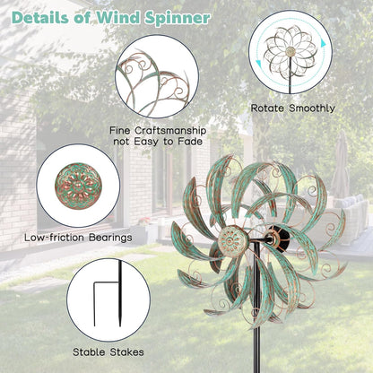 Wind Spinners Outdoor Wind Spinner Metal 13” Dia Wind Spinners for Yard and Garden Decor Pinwheels