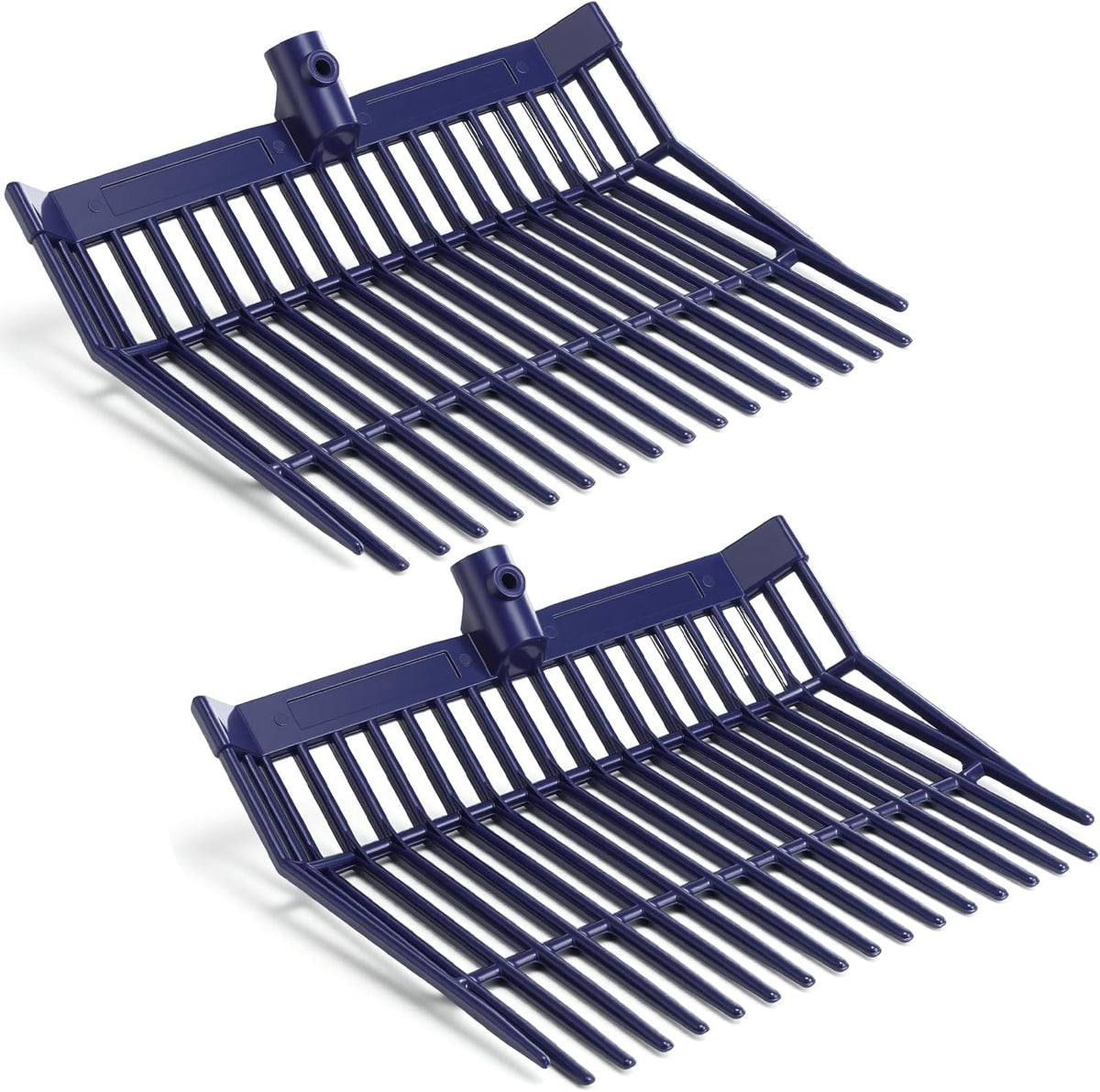 Lasnten Manure Fork Replacement Head, 18 Tines Pitchfork Head with Screws and Nuts, Horse Manure