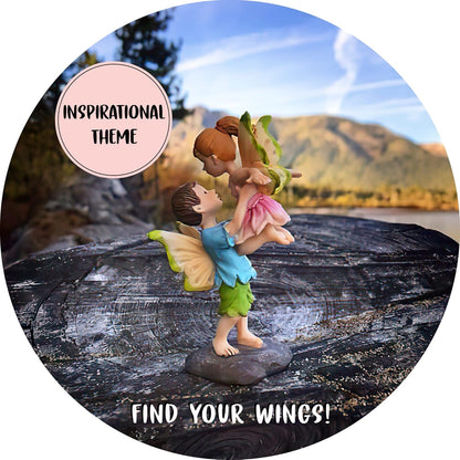 WILD PIXY Miniature Fairy Figurine - Fairy Garden Fairies with an Inspiration Theme, Includes A