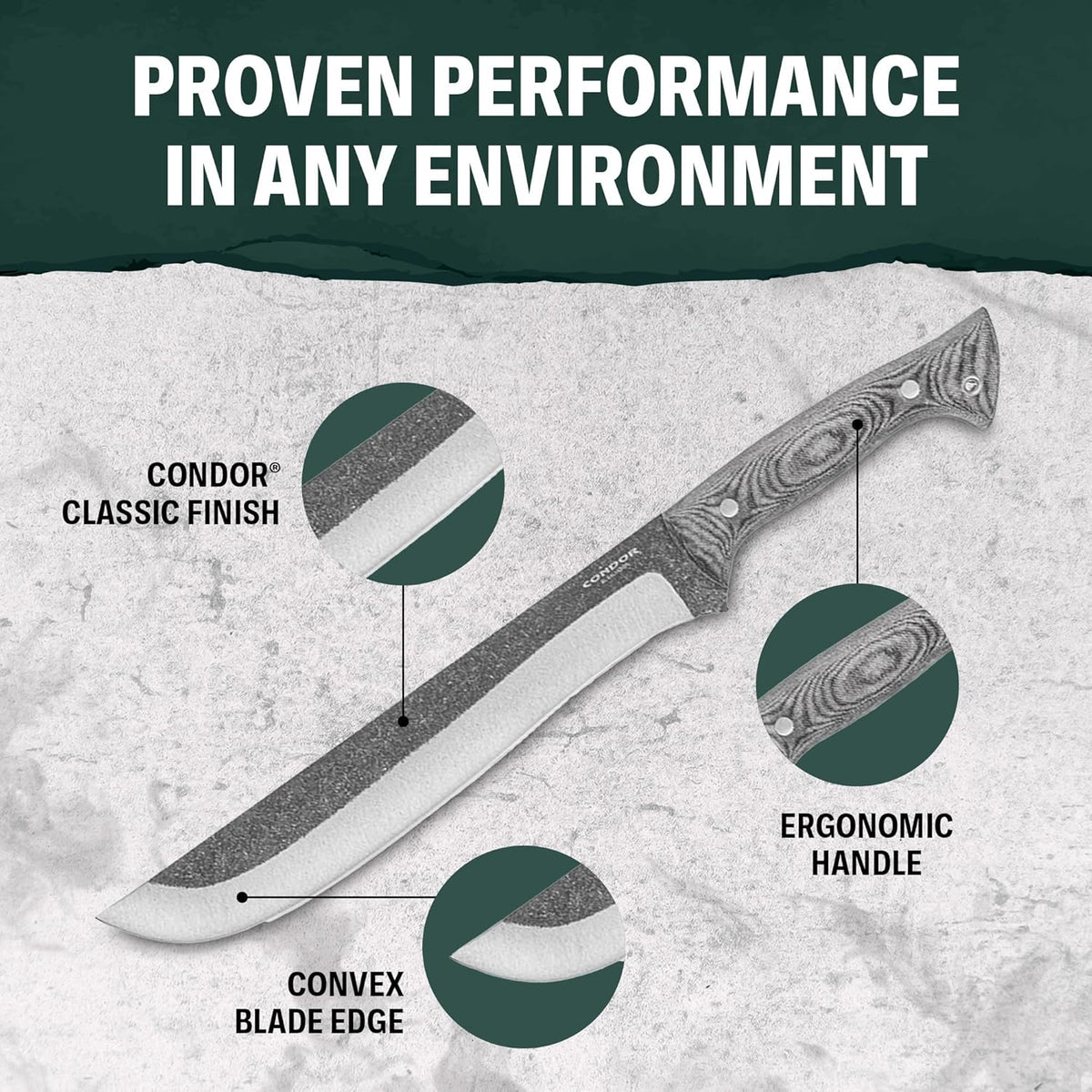 Condor Tool & Knife Outdoor Machete with Micarta Handle