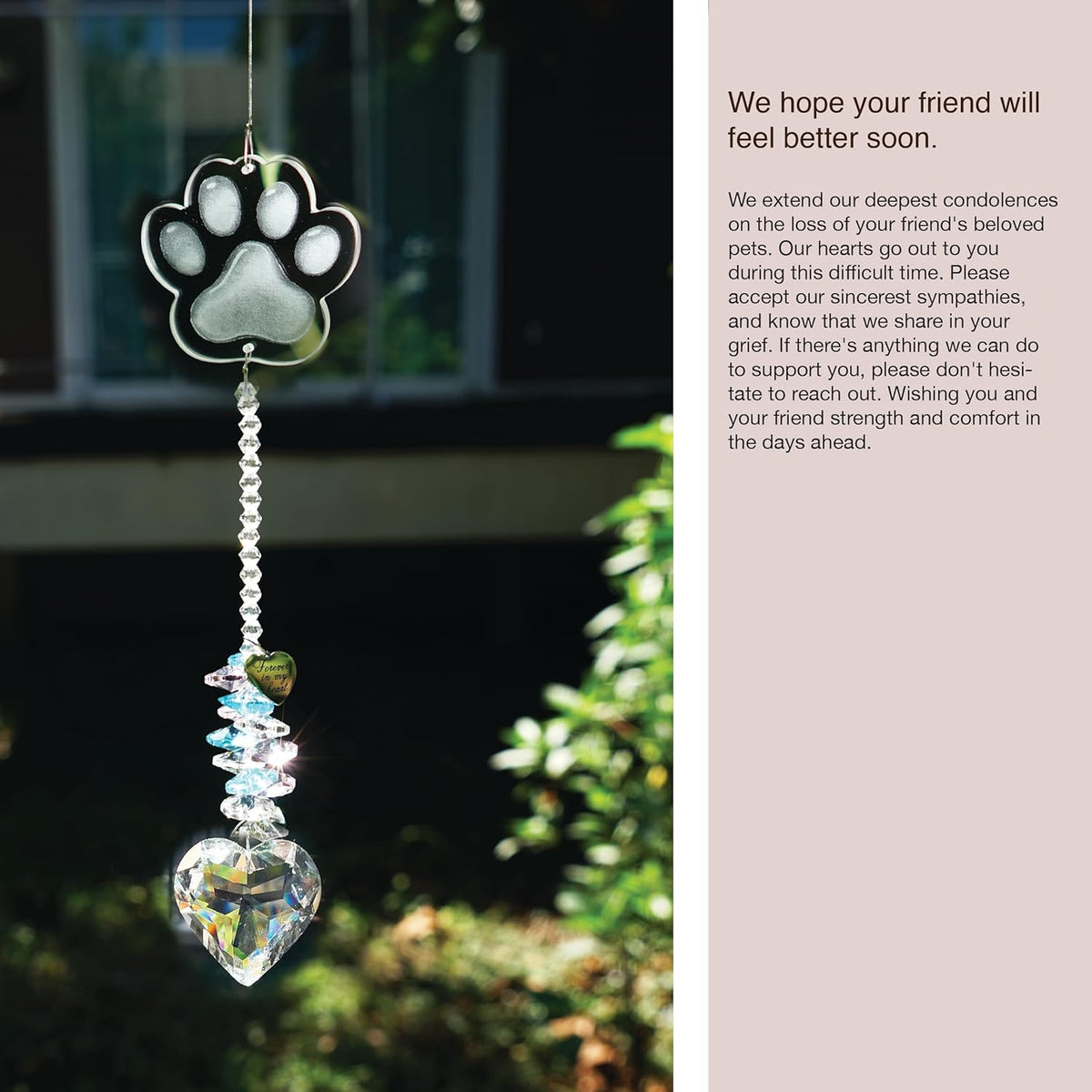 Pet Memorial Suncatcher, Dog Memorial Gifts, Pet Loss, Pet Sympathy, Thoughtful Dogs and Cats