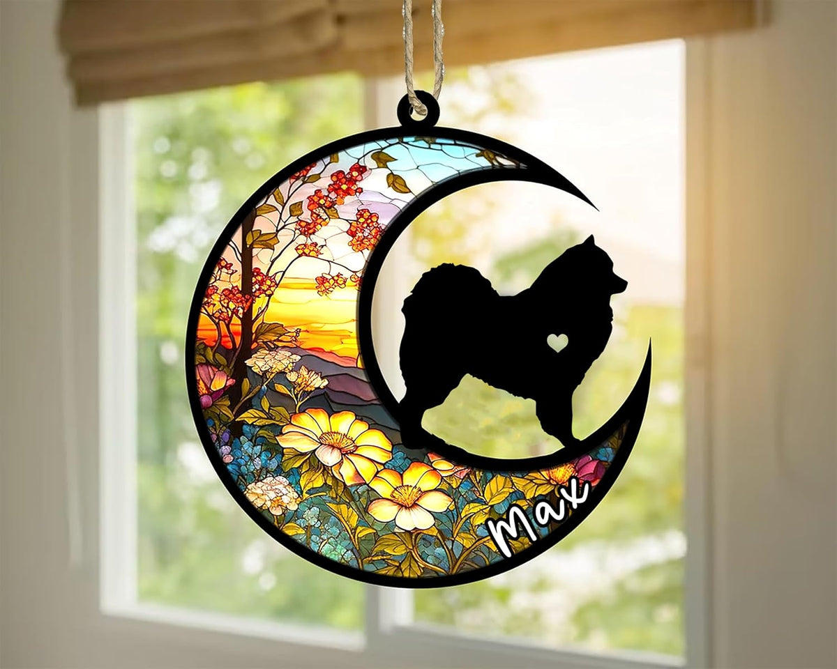 Personalized Dog Memorial, Custom Name Samoyed Dog Christmas Ornament with Name, Custom Breeds, Pet