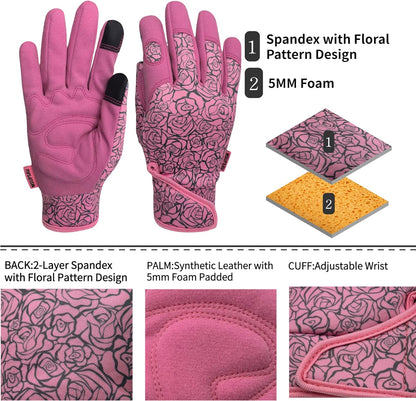 Thorn Proof&Puncture Resistant Gardening Gloves with Grip,Garden Gloves for Women, Leather Work