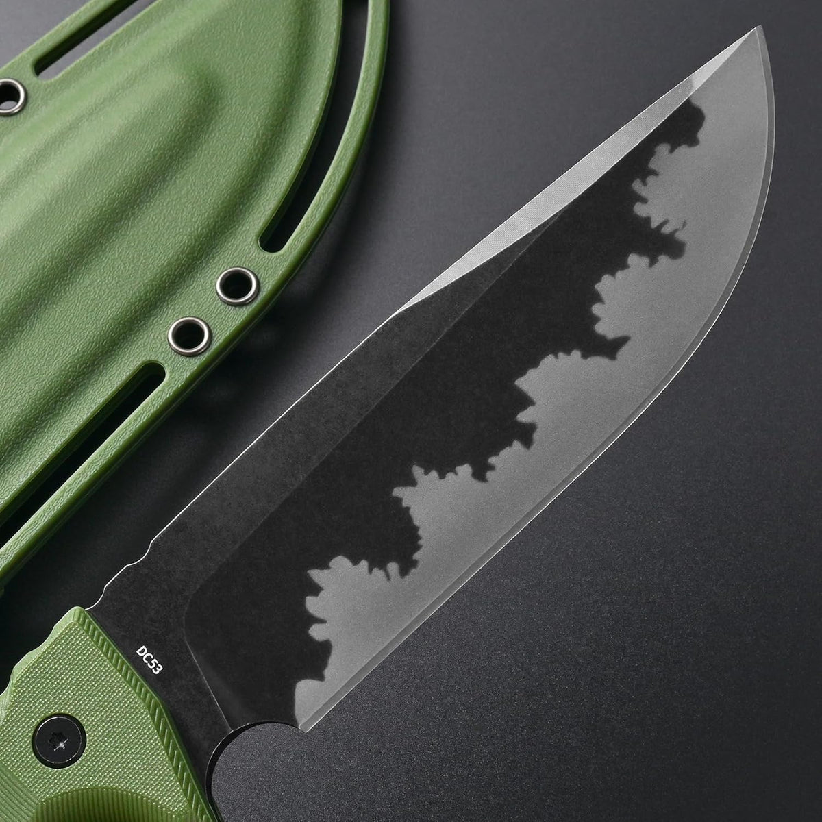 GTK7 Fixed Blade Knife DC53 Steel Blade Full Tang Nylon Fiberglass Handle EDC Fixed Knifes for