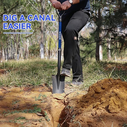WIKER Spade Shovel,Sharp Shooter Shovel,Shovels for Digging,Planting,Trenching,Gardening,Drain