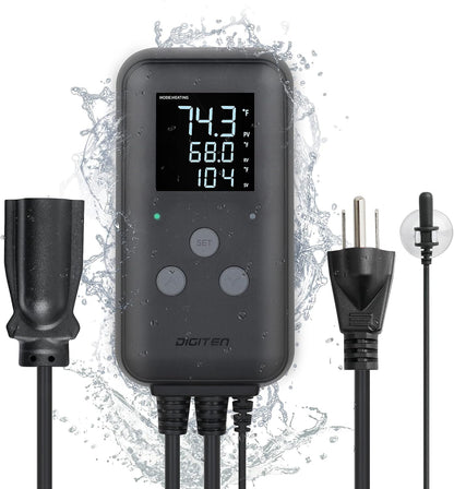 DIGITEN Waterproof Temperature Controller DTC310 Digital Temperature Controller Aquarium