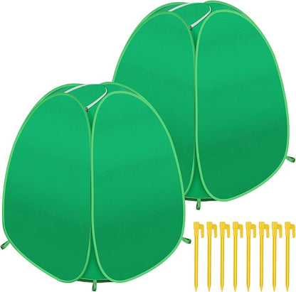 2 Pack Plant Covers Freeze Protection, Pop Up Shrub Frost Covers for Outdoor Plants Warm Plant