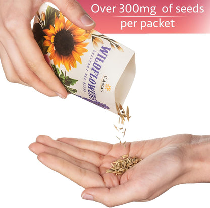 Camas- Pollinator Wildflower Seed Packets - (20) Party Favors to Attract Bees, Butterflies, and