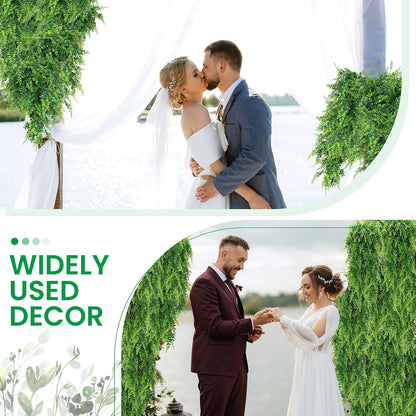 Geosar 110 Pcs Artificial Hanging Plants 32 Inch Hanging Boston Ferns Plastic Fake Plants for Wall