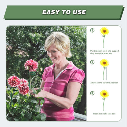 Joyhalo 20 Pack Plant Support Stakes 24 Inch, Plant Stakes, Flower Stakes with 24 Twist Ties
