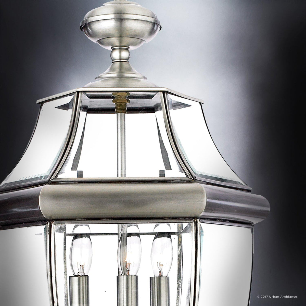 Urban Ambiance Luxury Colonial Outdoor Post Light, Large Size: 23" H x 12.5" W, with Tudor Style