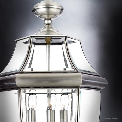 Urban Ambiance Luxury Colonial Outdoor Post Light, Large Size: 23" H x 12.5" W, with Tudor Style
