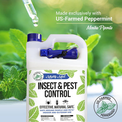 Mighty Mint Gallon (128 oz) Insect and Pest Repellent Peppermint Oil - Natural Spray for Spiders