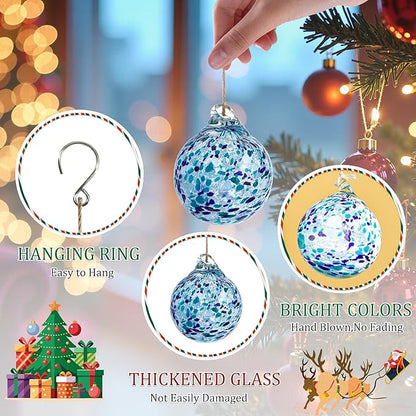 Hand Blown Glass Gazing Balls for Garden Hanging Friendship Balls Christmas Ball Ornaments for Xmas