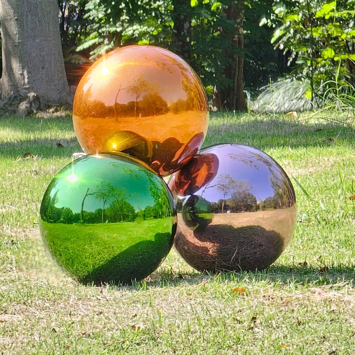 Stainless Steel Gazing Globe Mirror Ball, Decorative Gazing Balls for Garden, Reflective Smooth