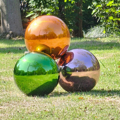 Stainless Steel Gazing Globe Mirror Ball, Decorative Gazing Balls for Garden, Reflective Smooth