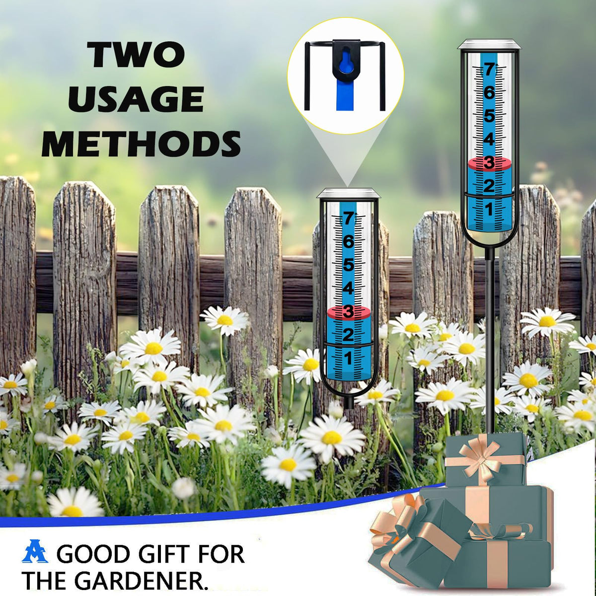 JMBay Rain Gauge Outdoor, Accurate rain gauges Outdoors Best Rated, Tall rain Gauge for Yard with