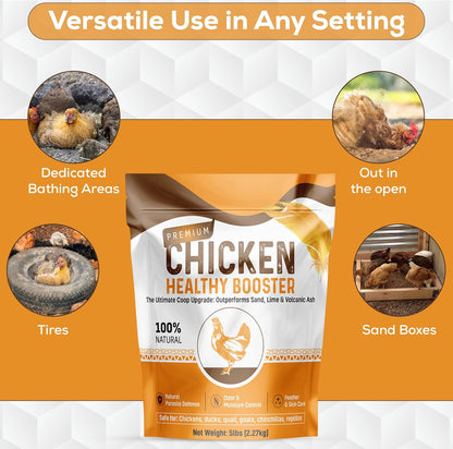 Chicken Dust Bath Sand Mix – Natural Poultry Dust for Feather & Skin Care | Diatomaceous Earth