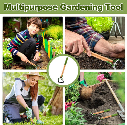 1 Pcs Mini Garden Hula Hoes for Weeding Long Stirrup Hoe Tools Scuffle Hoe Garden Tool for Lawn