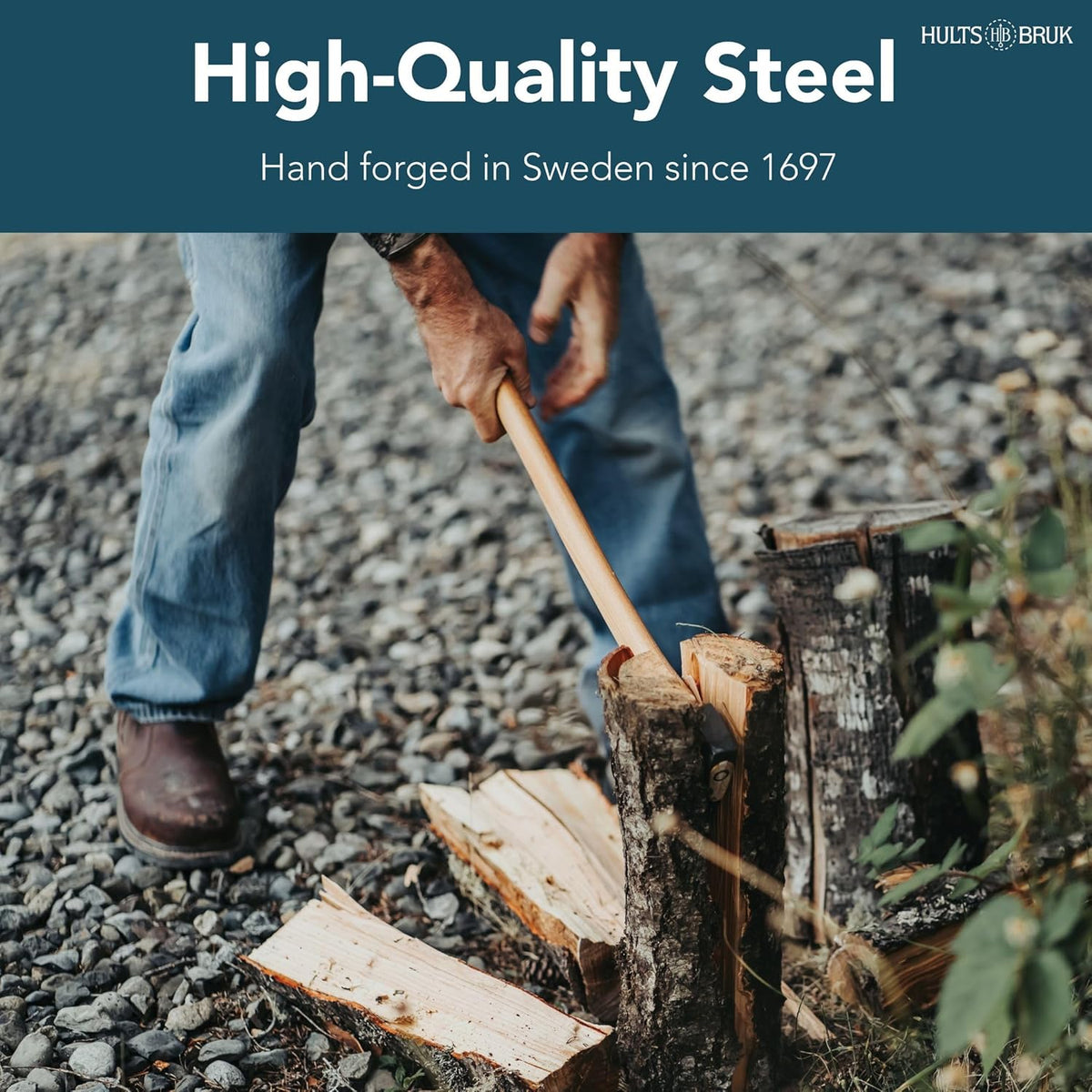 Hults Bruk 840722 Kisa Felling Axe - 2 lb Head, 26" Handle