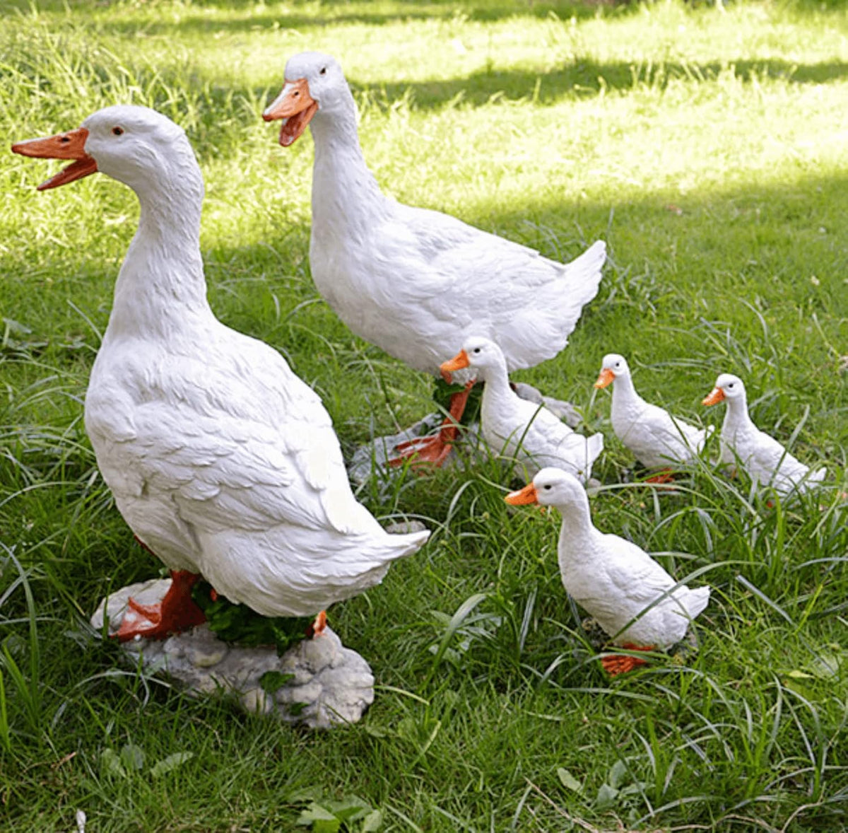 Real Farm Duck Statues,Funny Duck Fence Decoration,Resin Duck Decor,Outdoor Real Animal Statue,Duck