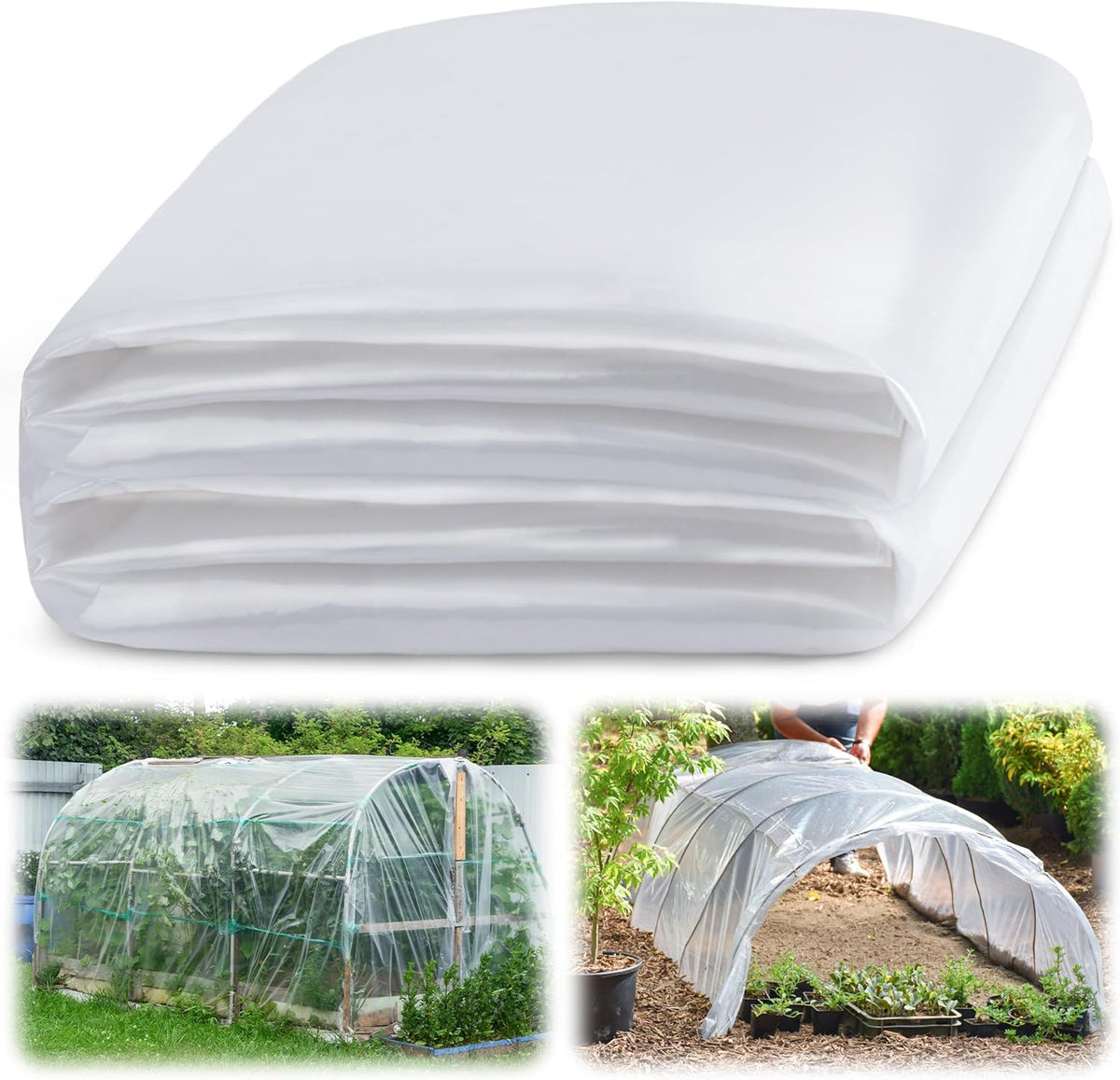 6 Mil Clear Greenhouse Plastic Sheeting,Transparent Plastic Film for Greenhouse, UV Resistant