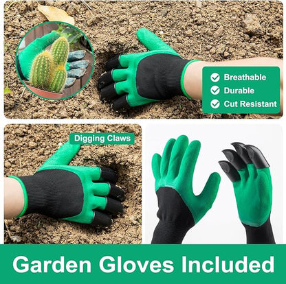 Garden Tool Set for Women, 12pcs Heavy Duty Gardening Tools, Cute Gardening Supplies Gifts for