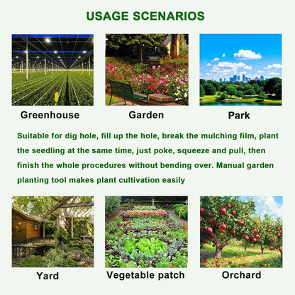 Seedling Transplanting Bulb Planter Tool Long Handle, Vegetable Young Plant Manual Plant