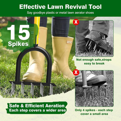 Lawn Aerator Tool - Grass & Soil Aerator for Lawn & Yard Care, Durable Manual Lawn Aerator for