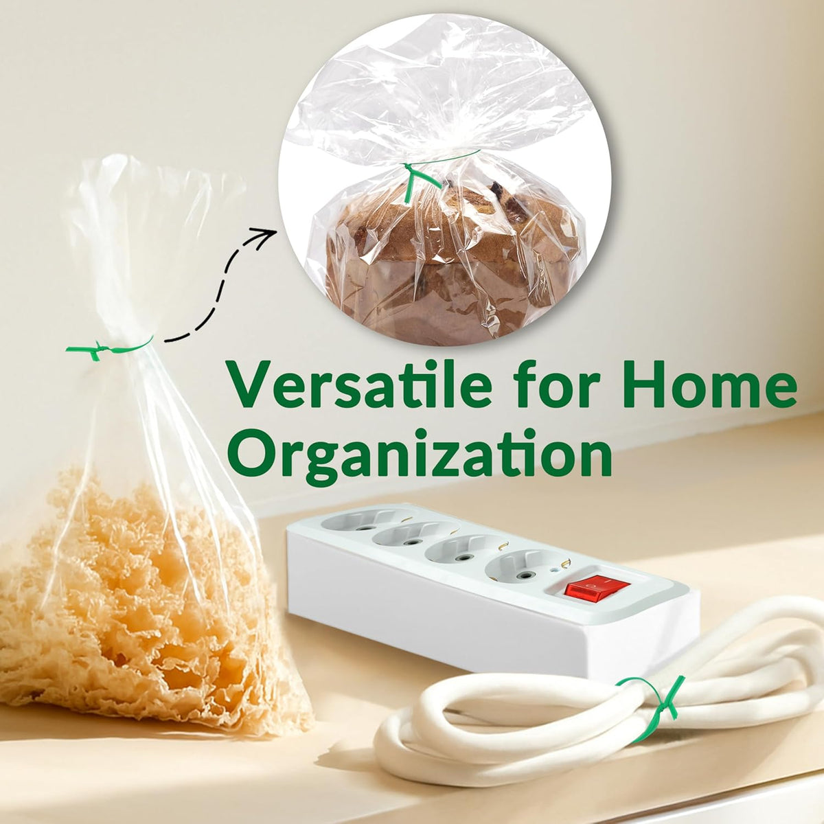 Gardzen 300 pcs 8" Twist Ties, Reusable Coated Wire Plant Ties, Ideal for Sealing Plastic Bags