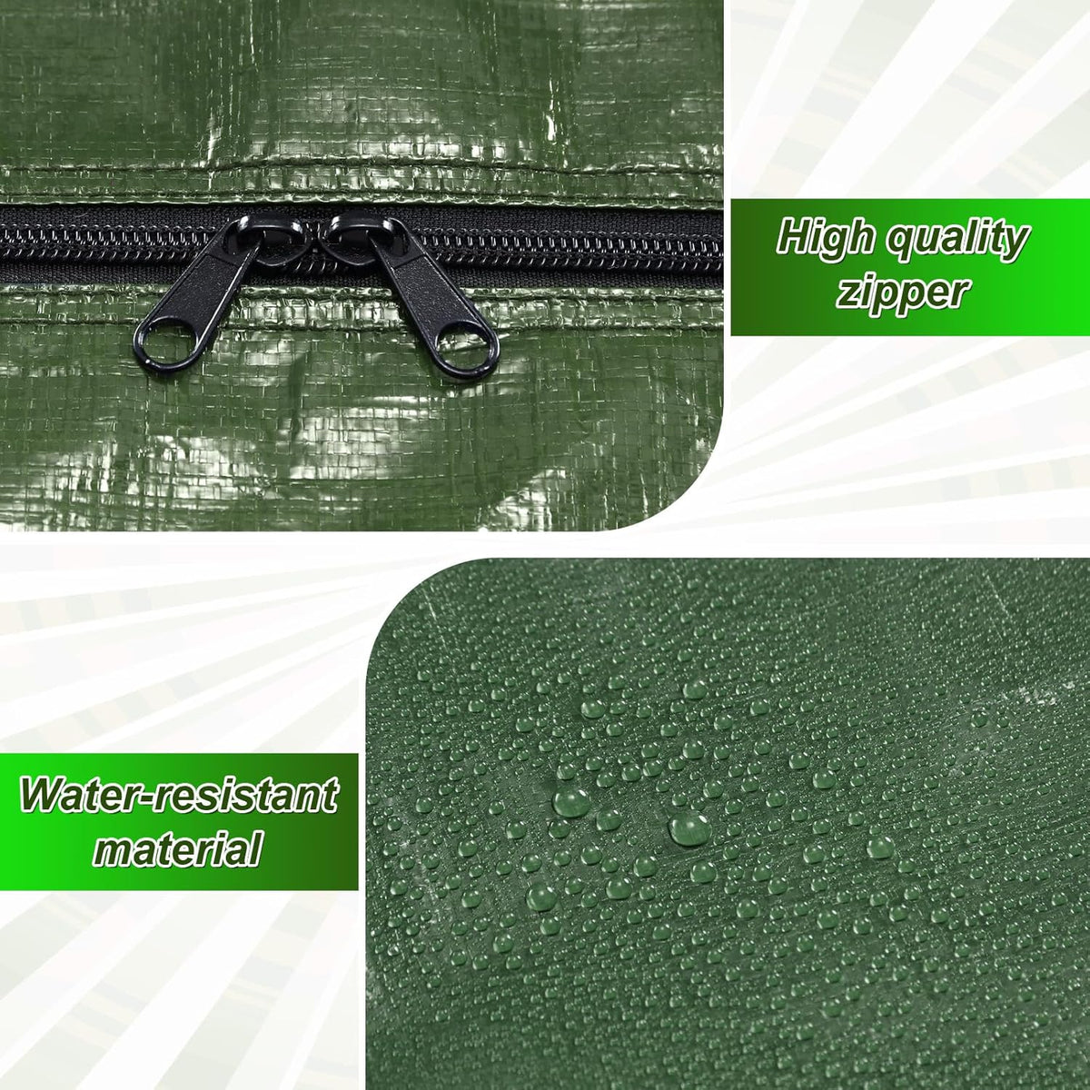 4 Pcs 66 Gallon Large Moving Bags with Zipper and Handles Foldable Storage Duffle Bags Heavy Duty