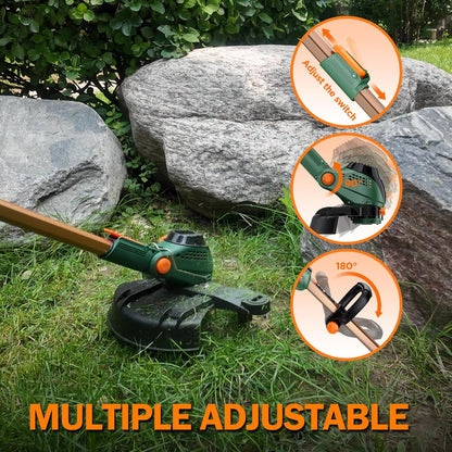 13-Inch String Trimmer Cordless,(2 x 21V 5.0Ah Batteries & Charger), 2 in 1 Trimmer & Edger