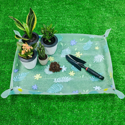 Herda 32.4" Repotting/Potting Soil Mat for Indoor Plants,Thicker Potting Tray for House Plants