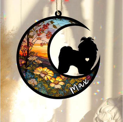 Personalized Dog Memorial, Custom Name Shih Tzu Dog Christmas Ornament with Name, Custom Breeds