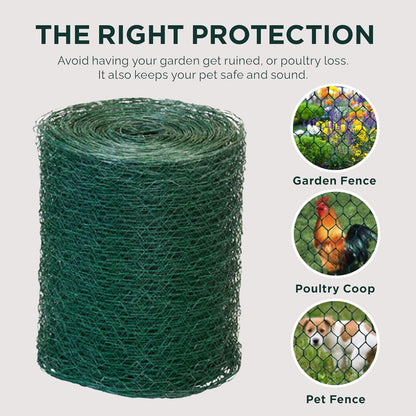 SLS SUPPLY FLORA - Green Florist Netting, Customizable Floral Wire, Steel Wire Mesh Roll, Versatile