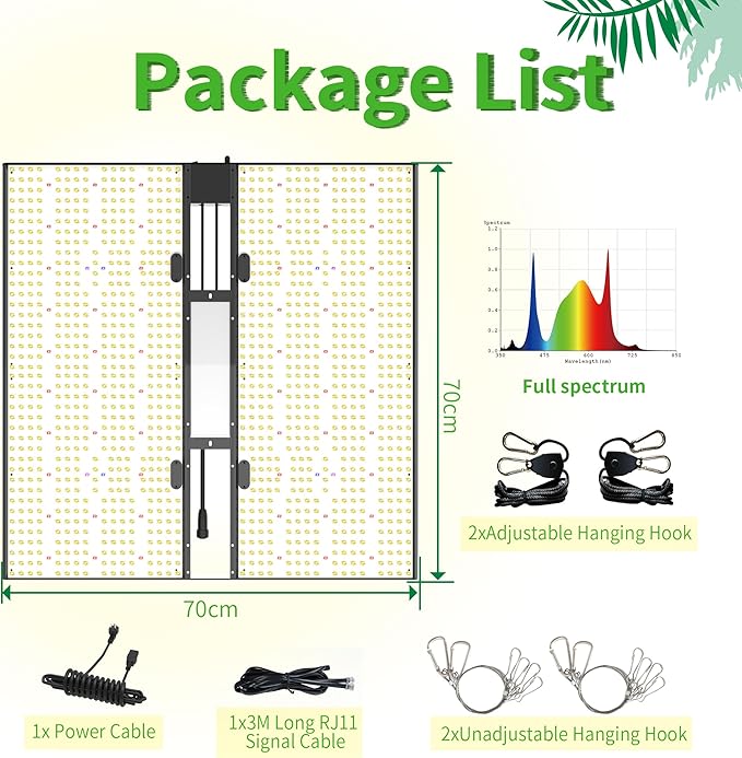 FARMLITE Grow Light for Indoor Plants Quantum Board Grow Light Full Spectrum Led Grow Lights
