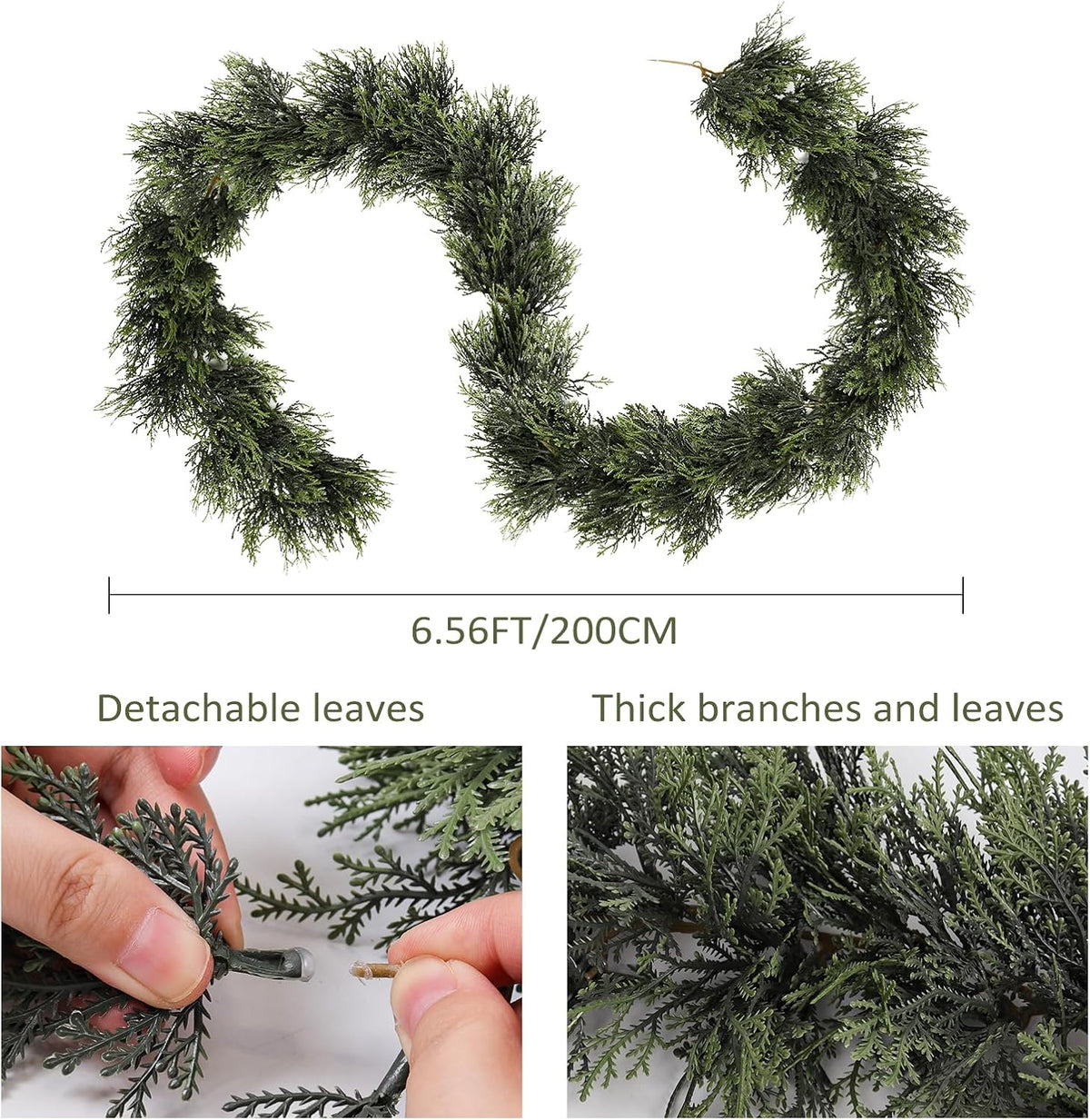 RECUTMS Artificial Garland 1pcs Fake Vines Ivy Greenery Stiff Leaves Plants Table Decor Faux