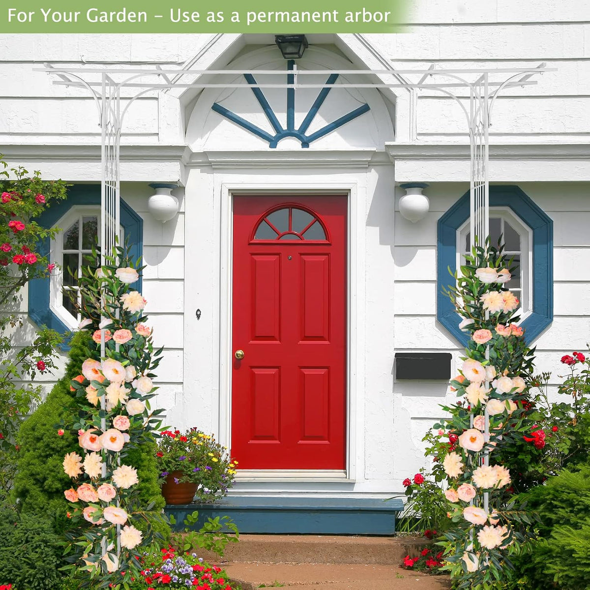 VINGLI Garden Arbor, Arch Archway for Wedding Ceremony Party, Steel Garden Trellis for Plant